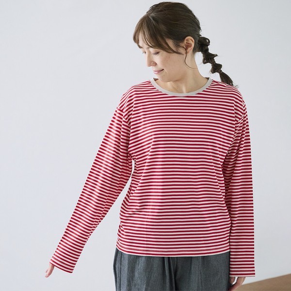 cloud nine クラウドナイン 長袖ボーダーtシャツ カットソー 綿