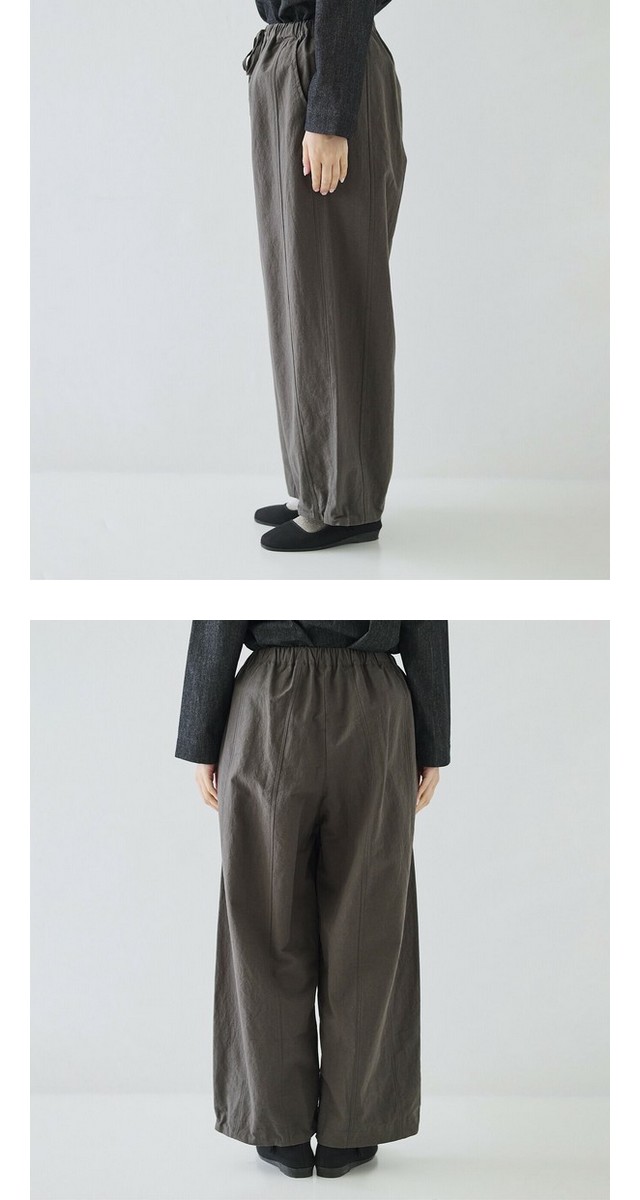 エイココンドウ 秋冬オリーブ色 バルーンパンツ 裏地付き サイズフリー
