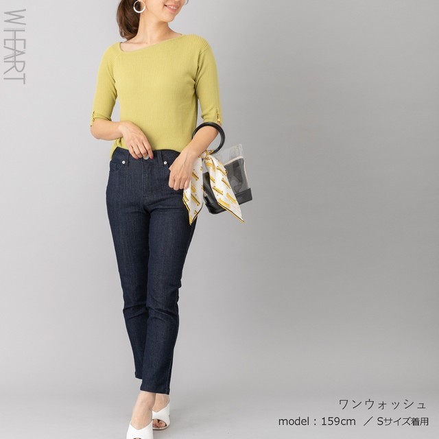softcool接触冷感デニムスキニーパンツ w-4521-63 レディース