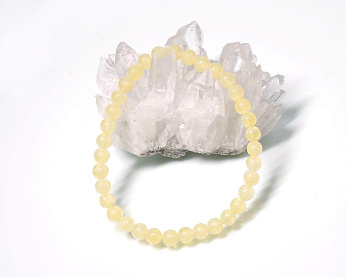 最高級（5A） イエロー スミソナイト ブレスレット 5.5mm玉 No.8