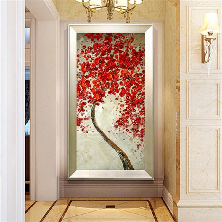 油絵 絵画 寝室 玄関 飾り 壁掛け インテリア美術品 風景絵 木の絵 