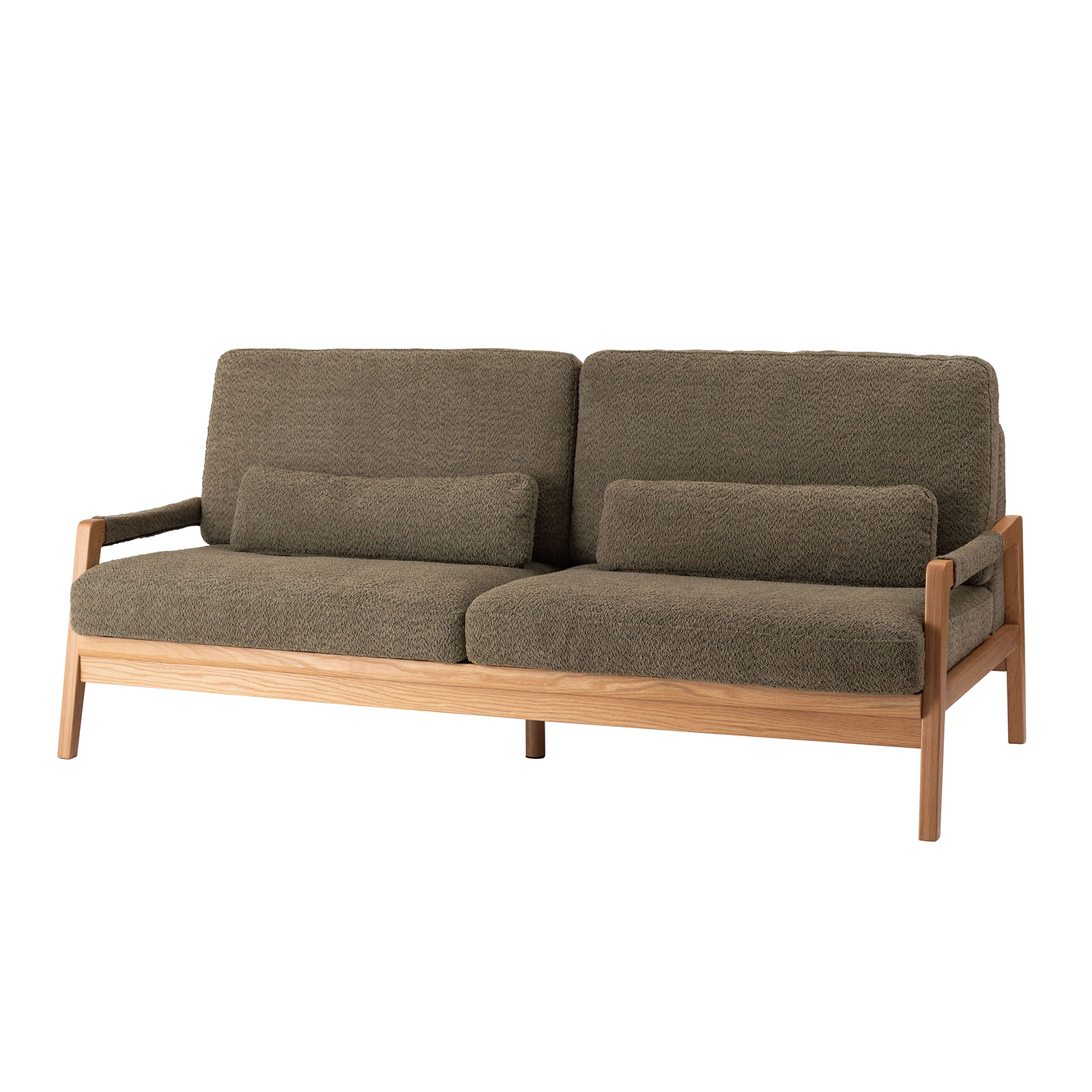 ソファー 幅181cm 3人掛け ダイニングソファ 肘掛け付き アーム付き クッション付き 木製 大型 ワイド おしゃれ 北欧 ナチュラル ベージュ グリーン form 東谷 | 東谷 | 02