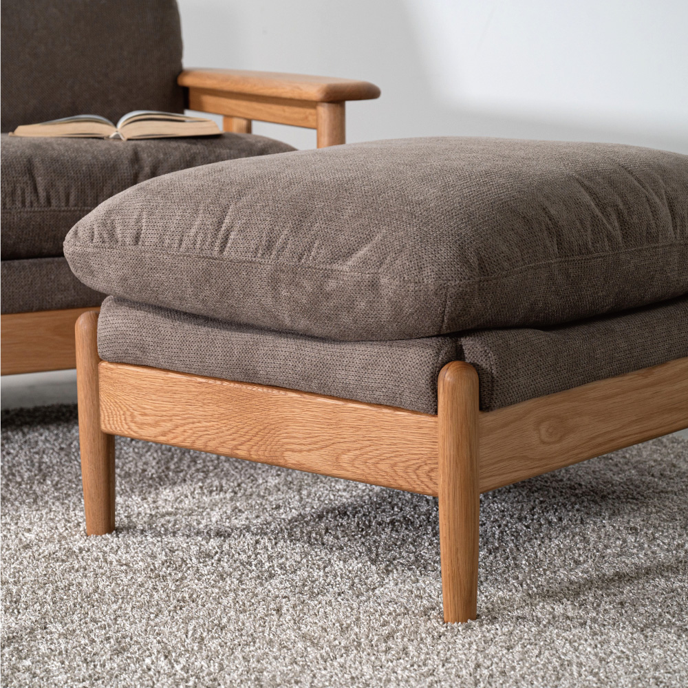 オットマン フットスツール ソファ クッション 茶色 ブラウン 曲木 木製 家具 オットマン フットスツール ソファ クッション 茶色 ブラウン 曲木