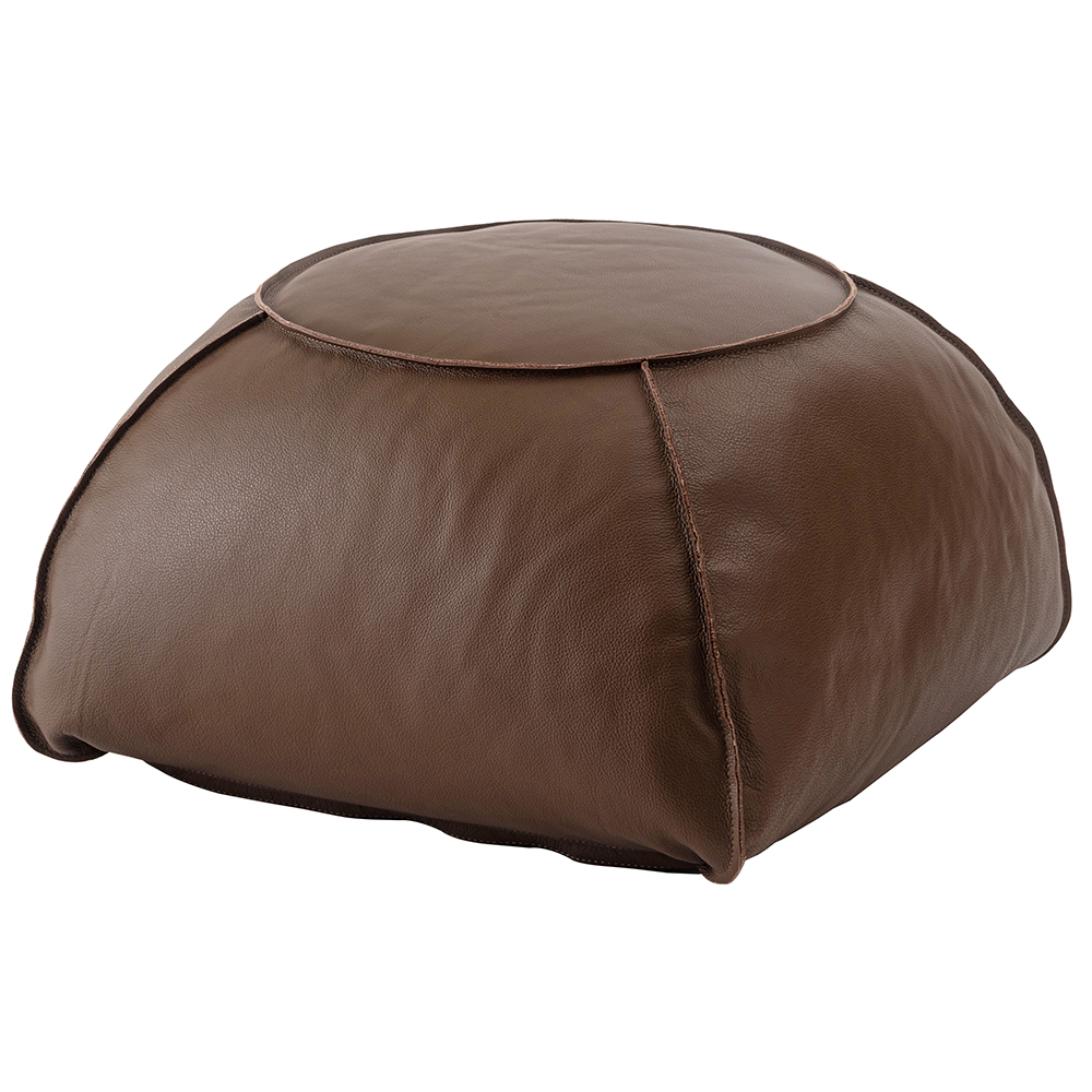 スツール 高さ35cm 椅子 オットマン 低い おしゃれ ロースツール 足置き台 小さい 背もたれなし 来客用 レザー モダン キャメル ブラウン ブラック form 東谷 | 東谷 | 02