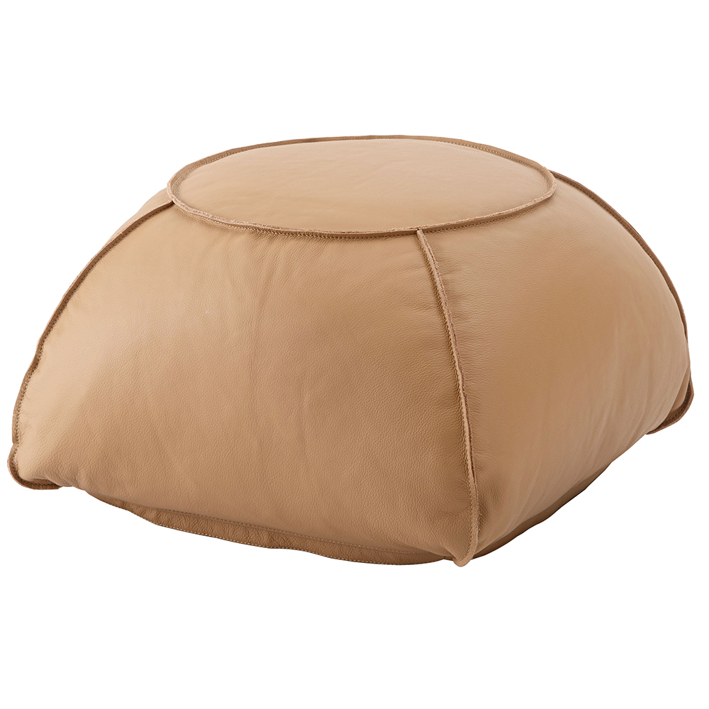 スツール 高さ35cm 椅子 オットマン 低い おしゃれ ロースツール 足置き台 小さい 背もたれなし 来客用 レザー モダン キャメル ブラウン ブラック form 東谷 | 東谷 | 01