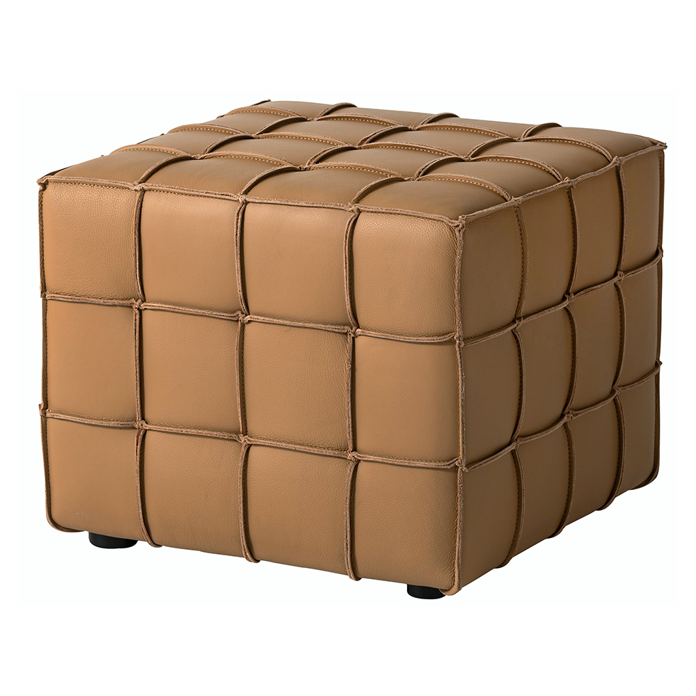 スツール 高さ41cm 椅子 オットマン 低い おしゃれ ロースツール 足置き台 小さい 背もたれなし 来客用 レザー モダン キャメル ブラウン ブラック form 東谷 | 東谷 | 01