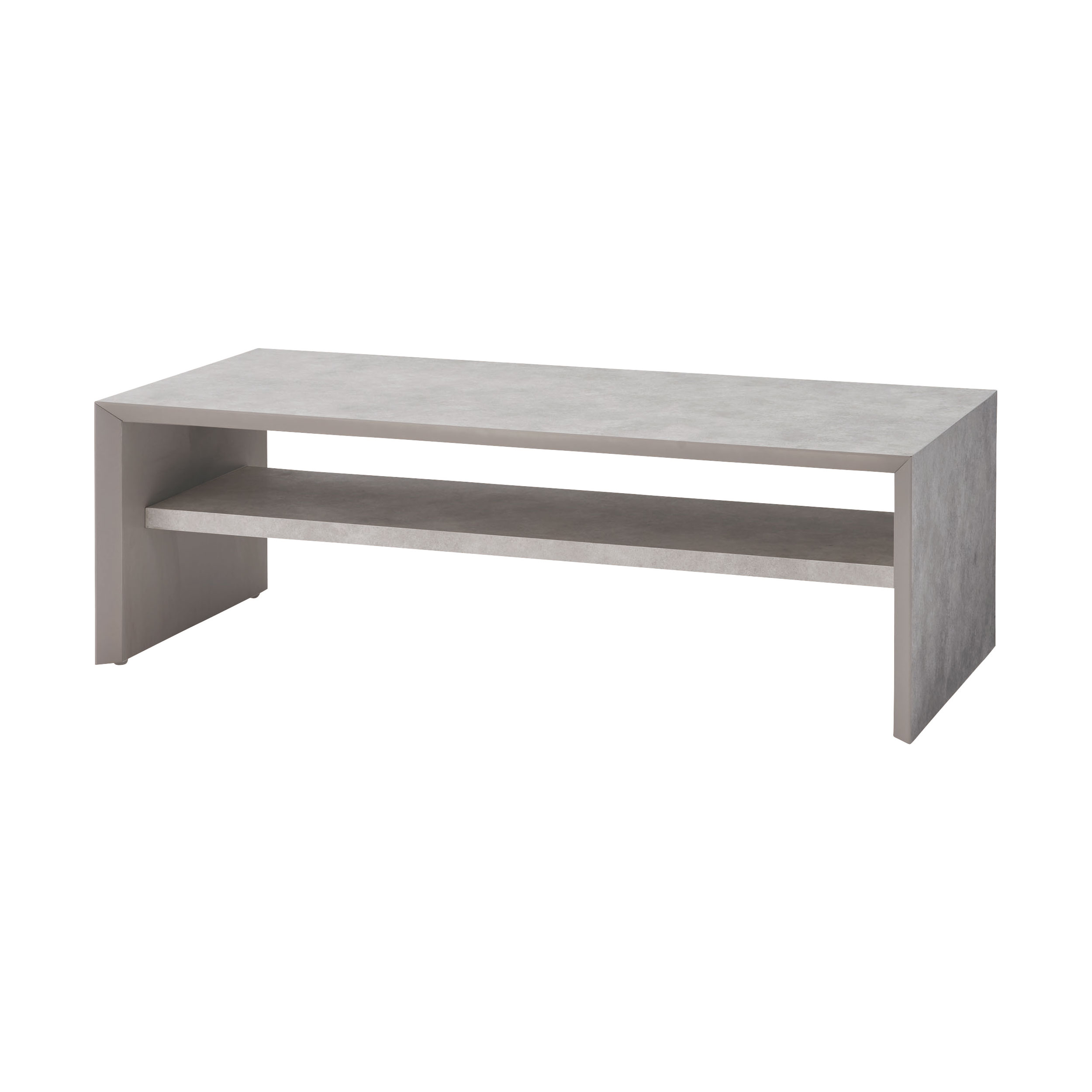 ローテーブル 幅120cm 高さ38cm センターテーブル リビング おしゃれ 収納 大理石調 棚付き てーぶる 大きい モダン シンプル 日本製 国産 グレー form 東谷 | 東谷 | 01