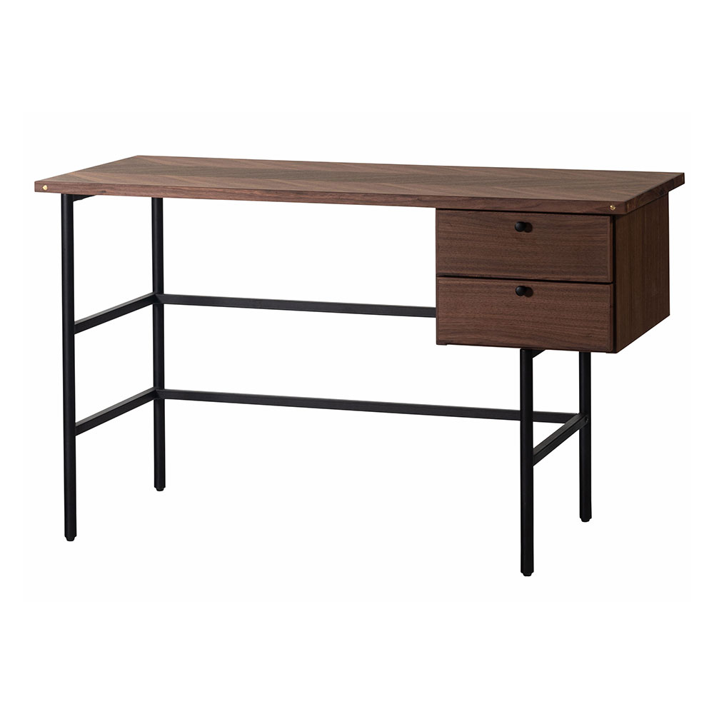 デスク 幅120cm パソコンデスク 机 学習 勉強 pcデスク収納 書斎 おしゃれ テレワーク 作業 引き出し つくえ 木製 天然木 ナチュラル ブラウン form 東谷 | 東谷 | 01