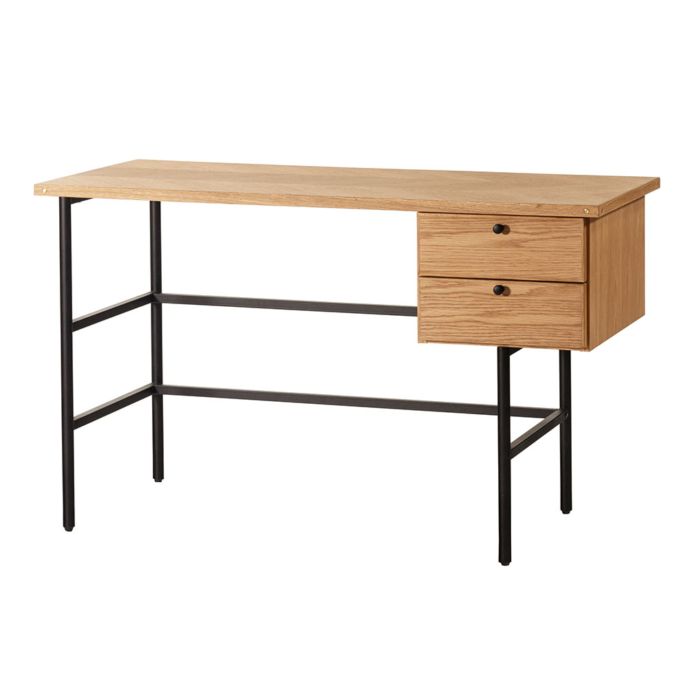 デスク 幅120cm パソコンデスク 机 学習 勉強 pcデスク収納 書斎 おしゃれ テレワーク 作業 引き出し つくえ 木製 天然木 ナチュラル ブラウン form 東谷 | 東谷 | 02