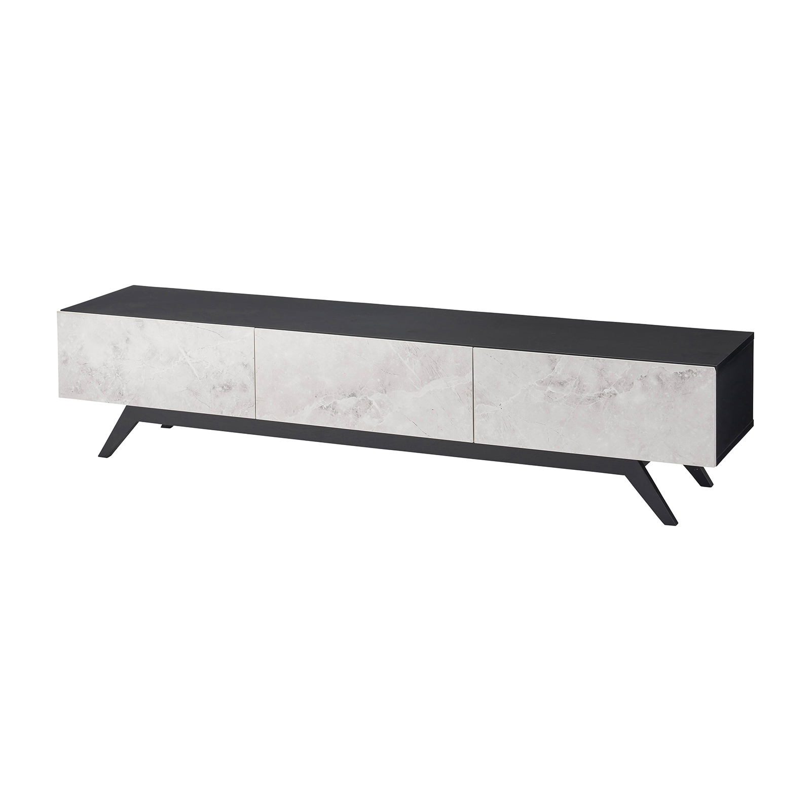 テレビ台 テレビボード 幅180cm ローボード 収納 棚板 引き戸 扉付き スライド 大きい 55インチ 55型 石目調 木目調 おしゃれ ナチュラル ブラック form 東谷 | 東谷 | 02