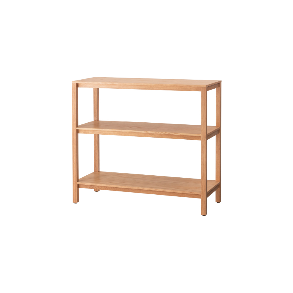 棚 ラック 幅90cm オープンラック オープンシェルフ シェルフ 収納 おしゃれ 木製 飾り棚 ウッド ディスプレイ 本棚 スリム 3段 ブラウン ナチュラル  form 東谷 | 東谷 | 02