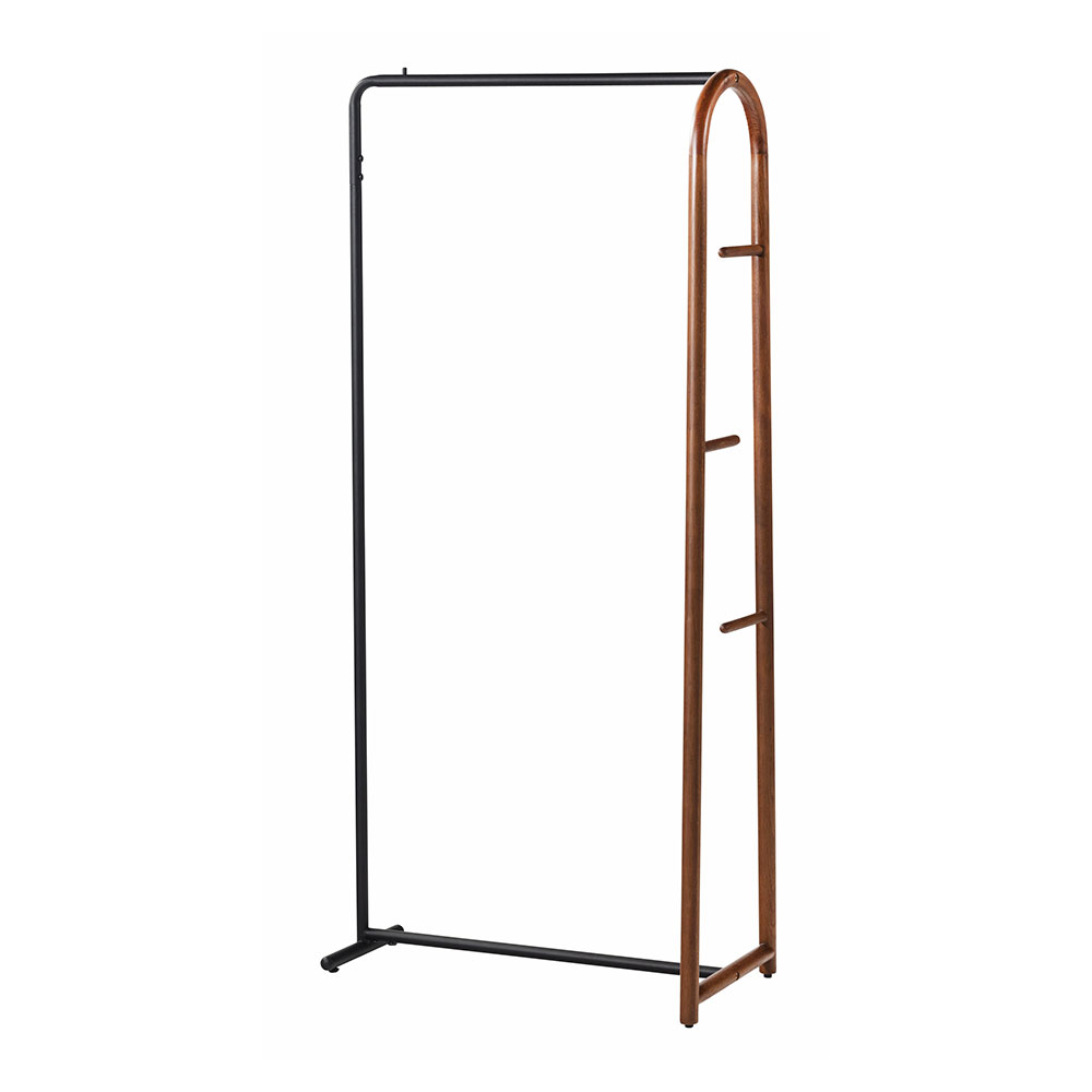ハンガーラック スリム おしゃれ 洋服ラック 洋服掛け 木製 コンパクト 収納 モダン シンプル 個性的 北欧 リビング 玄関 寝室 ナチュラル ブラウン form 東谷 | 東谷 | 01