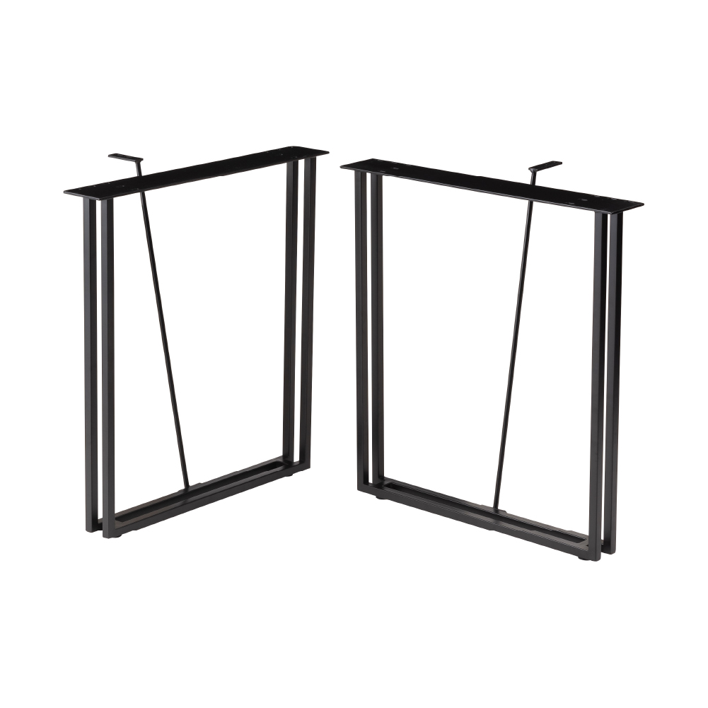 ダイニングテーブル 脚のみ 2脚セット スチール脚 食卓机用 ロの字型 アイアン DIY 自作 パーツ 鉄脚 スチールフレーム おしゃれ ブラック 黒 form 東谷 | 東谷 | 01