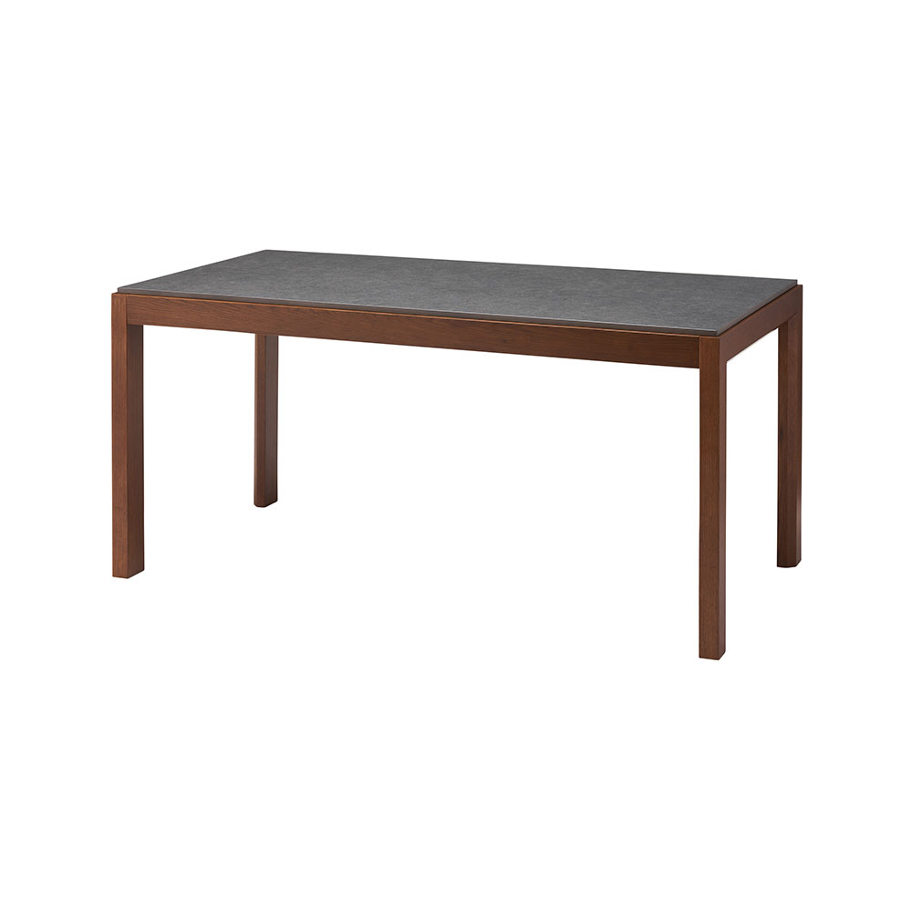 ダイニングテーブル 幅150cm 食卓机 長方形 四角 角型 4人掛け モルタル調 石目調 ストーン柄 木製 天然木 ワイド 大きい 北欧 ナチュラル ブラウン form 東谷 | 東谷 | 02