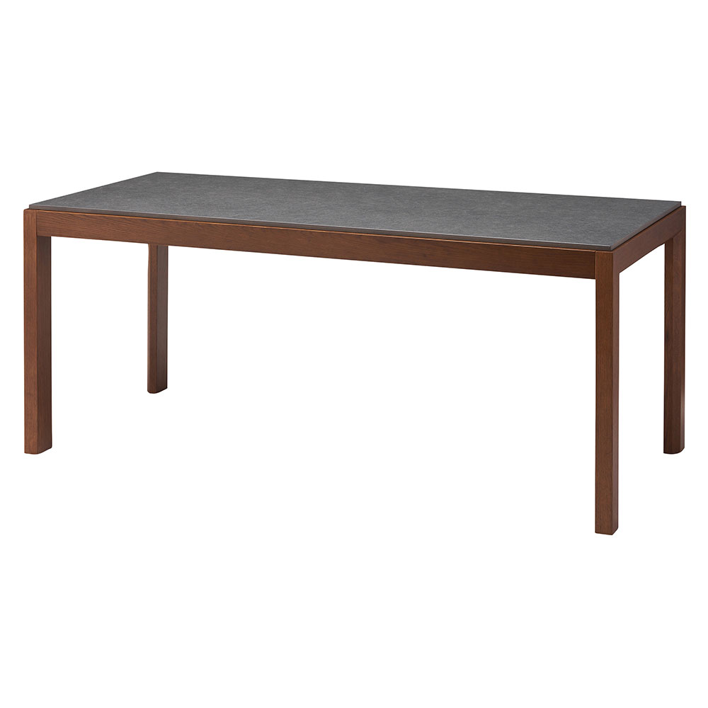 ダイニングテーブル 幅180cm 食卓机 長方形 四角 角型 4人掛け モルタル調 石目調 ストーン柄 木製 天然木 ワイド 大きい 北欧 ナチュラル ブラウン form 東谷 | 東谷 | 02