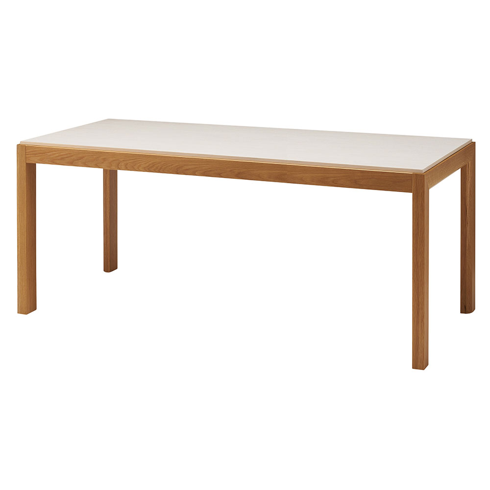 ダイニングテーブル 幅180cm 食卓机 長方形 四角 角型 4人掛け モルタル調 石目調 ストーン柄 木製 天然木 ワイド 大きい 北欧 ナチュラル ブラウン form 東谷 | 東谷 | 01