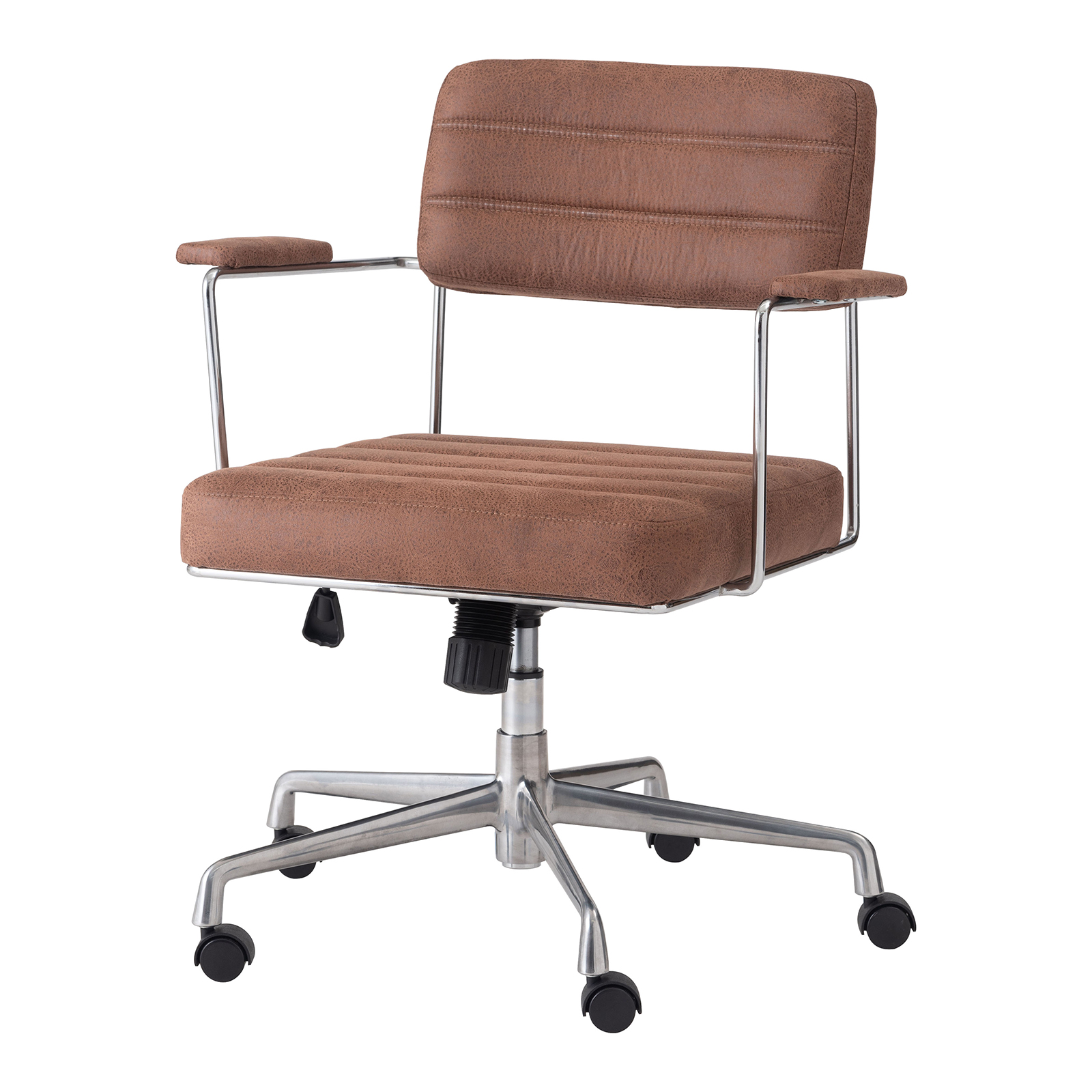 デスクチェア 回転式 360度 昇降機能 キャスター チェアー 椅子 イス レザー 合皮 おしゃれ ロッキング 肘掛け付き 肘付き 黒 ブラック ブラウン form 東谷 | 東谷 | 02