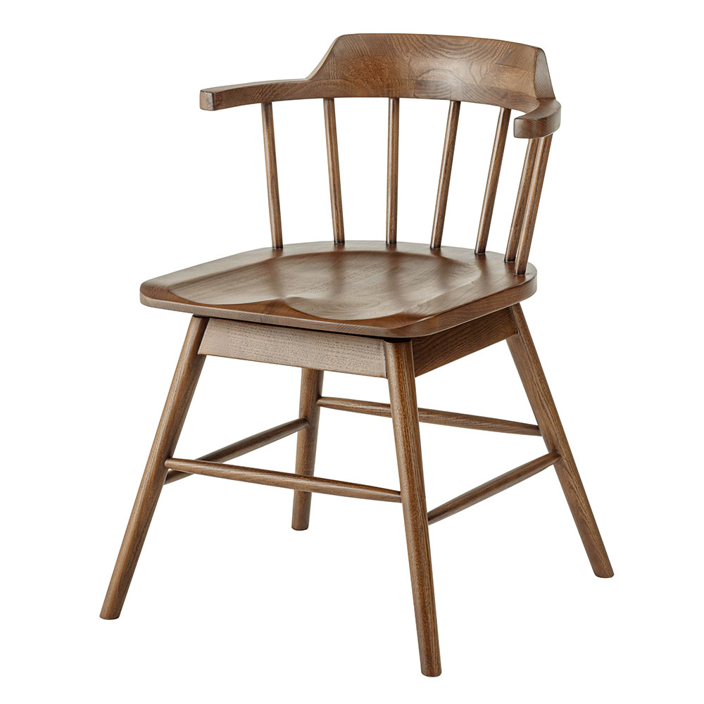 ダイニングチェア 座面高43cm 回転 おしゃれ 食卓 イス ウィンザーチェア 北欧 肘付き 木製 リビング 回転式 肘掛け 1脚 いす 背もたれ モダン form 東谷 | 東谷 | 02