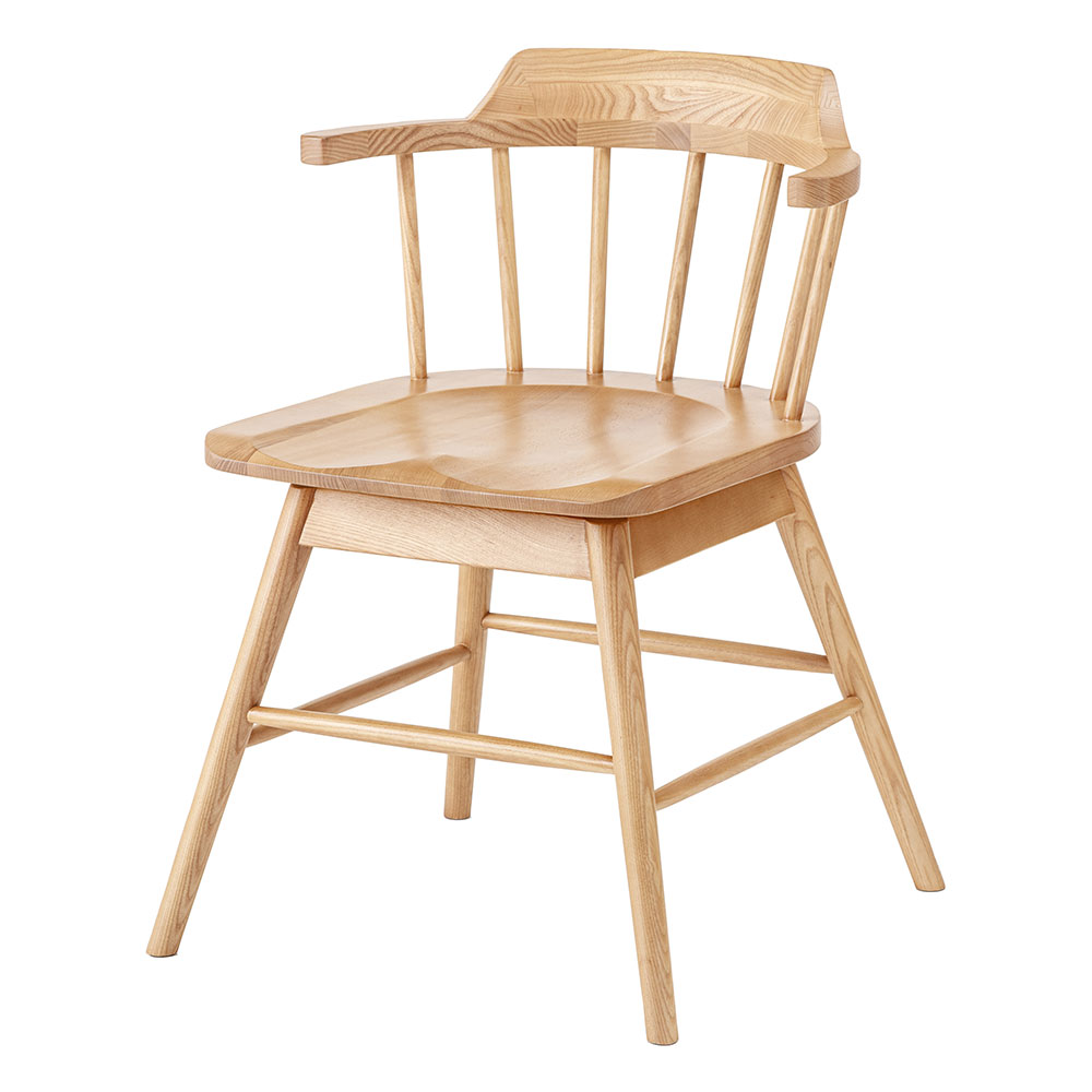 ダイニングチェア 座面高43cm 回転 おしゃれ 食卓 イス ウィンザーチェア 北欧 肘付き 木製 リビング 回転式 肘掛け 1脚 いす 背もたれ モダン form 東谷 | 東谷 | 03