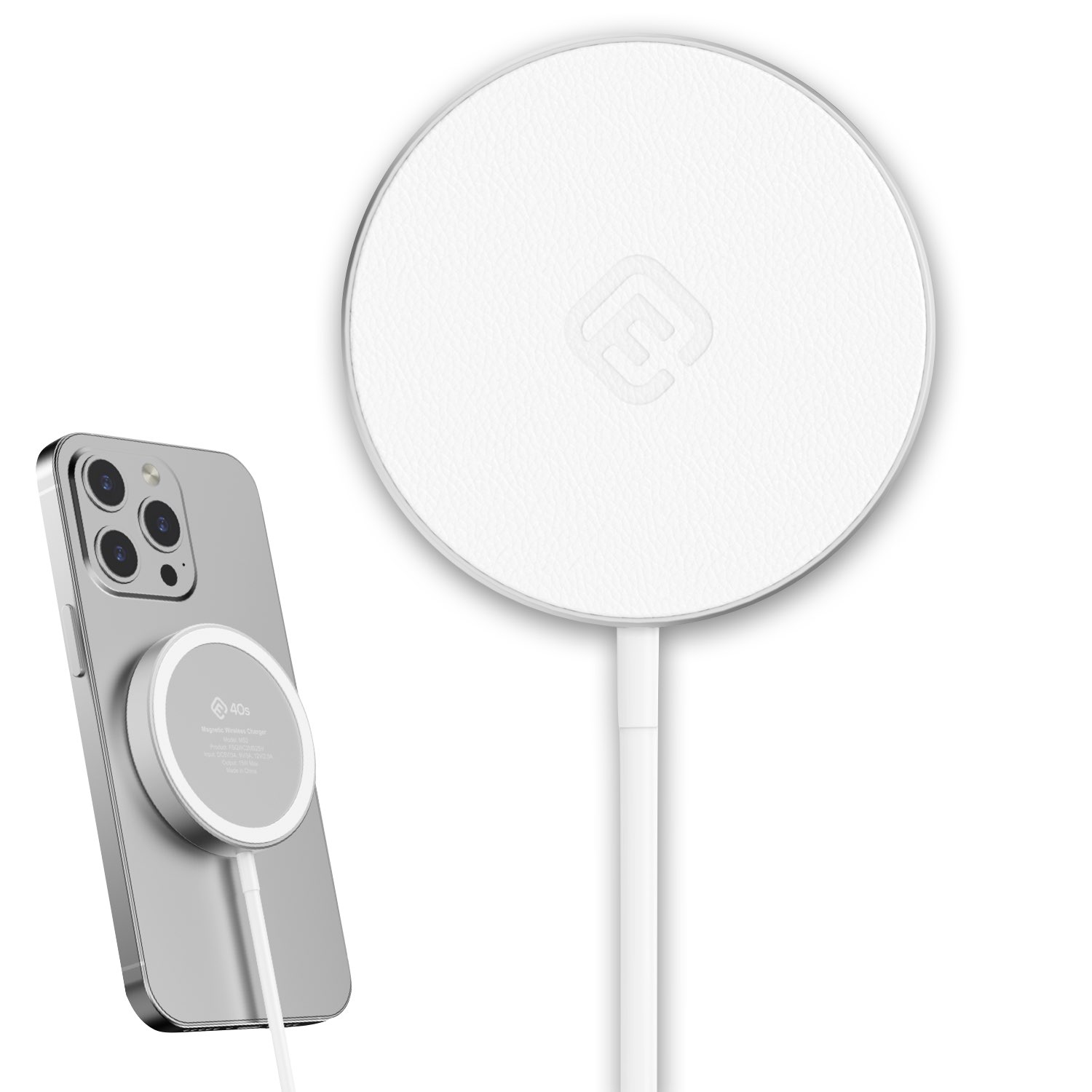 Qi2 ワイヤレス 充電器 MagSafe iPhone 急速 15W マグセーフ マグネット式 爆買 iPhone17 17e 16 15/14 Air Pro Max Android USB PD TypeC 軽量 小型 40s MS2 | 40s | 02