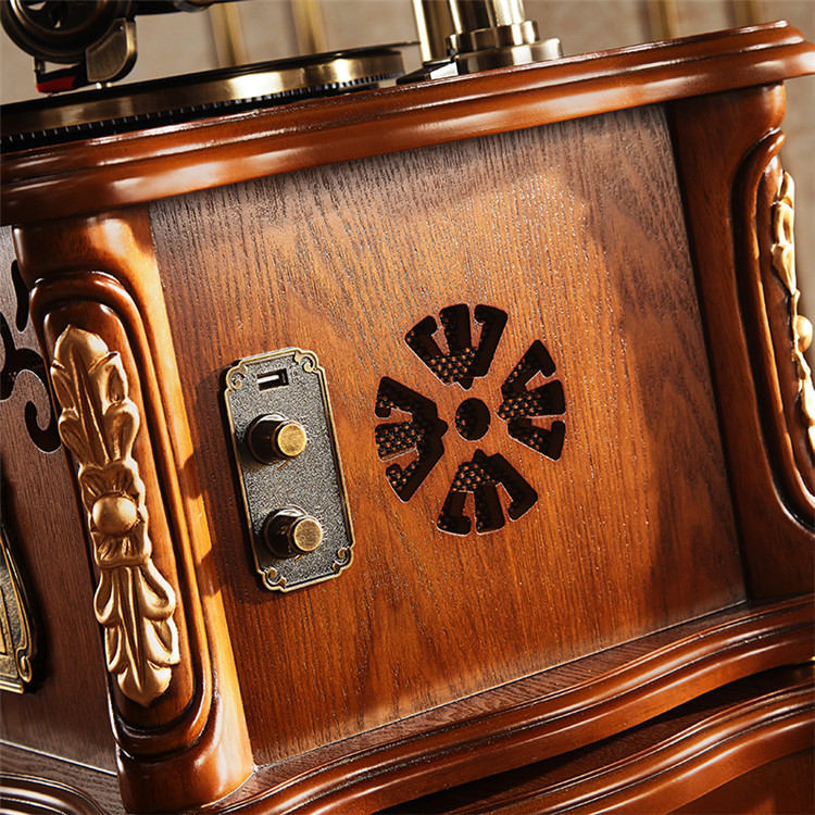 大型 美品】蓄音機 SP盤 レトロ レコード 針付き 入手困難 木製 家具 