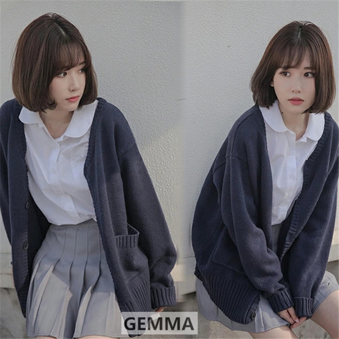 ニットセーター レディース カーディガン スクールセーター Vネック 制服 秋冬 前開き 春 ニットカーディガン 森ガール 女子 高校生 通学 ニットセーター レディース カーディガン スクールセーター V