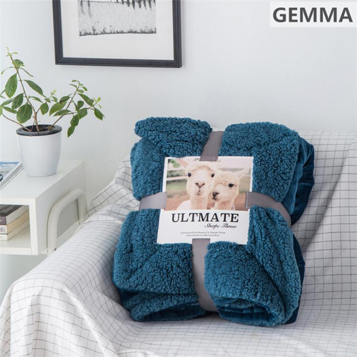 毛布 フランネル シープ調ボア ブランケット あたたかい 厚手毛布 吸湿