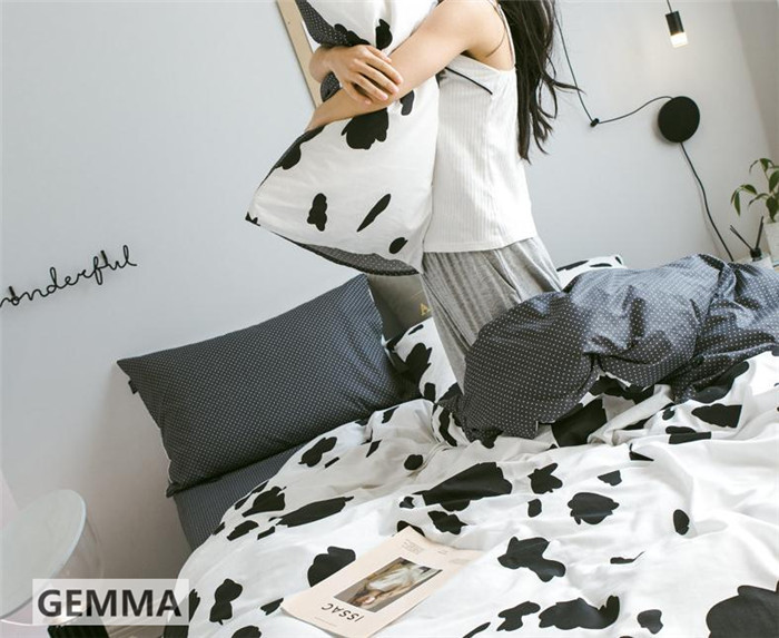 布団カバー ベッドカバー 乳牛柄 牛年 シンプル シングル セミダブル