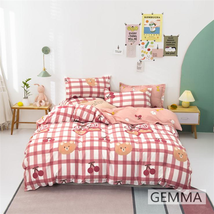Missoni 掛け布団カバー チェック、格子縞、マルチカラー、綿、寝具 布団カバー 4点セット シングル シンプル 格子縞 チェック柄 通気