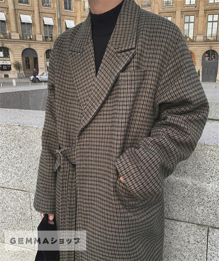 日本初の公式オンラインアウトレット チェスターコート メンズ 長ロング丈 アウター 格子縞 トレンチコート メンズコート ファション おしゃれ 通勤 メンズ イケメン 定期販売 Advance Com Uy