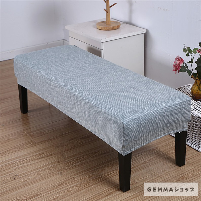 ベンチソファーカバー 柄 一体型 いす 椅子カバー 肘なし 背もたれなし
