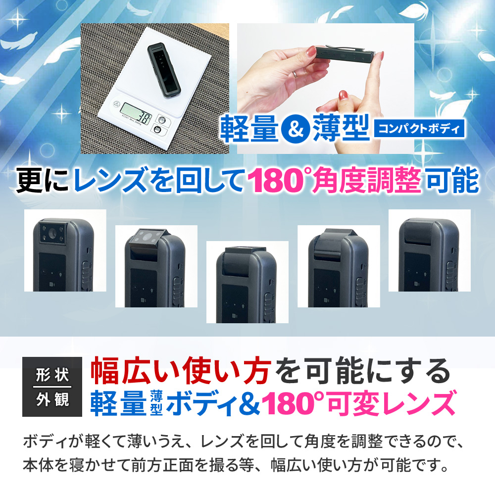 防犯カメラ 屋内 家庭用 見守りカメラ 録画 小型カメラ クリップ付