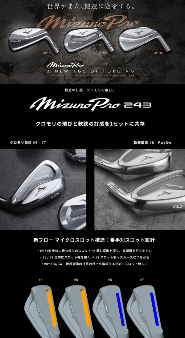 MIZUNO ミズノ ミズノプロ 243 アイアン [ダイナミックゴールド