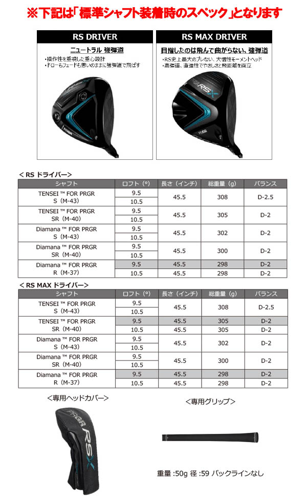 PRGR RSドライバーオレンジテンセイ6X 10、5