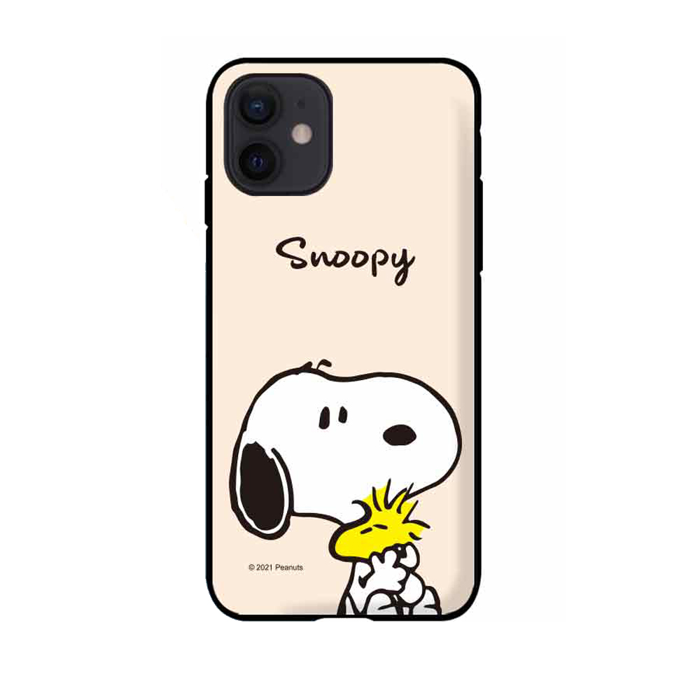 SNOOPY（スヌーピー） iphone15 背面カードミラー ケース peanuts