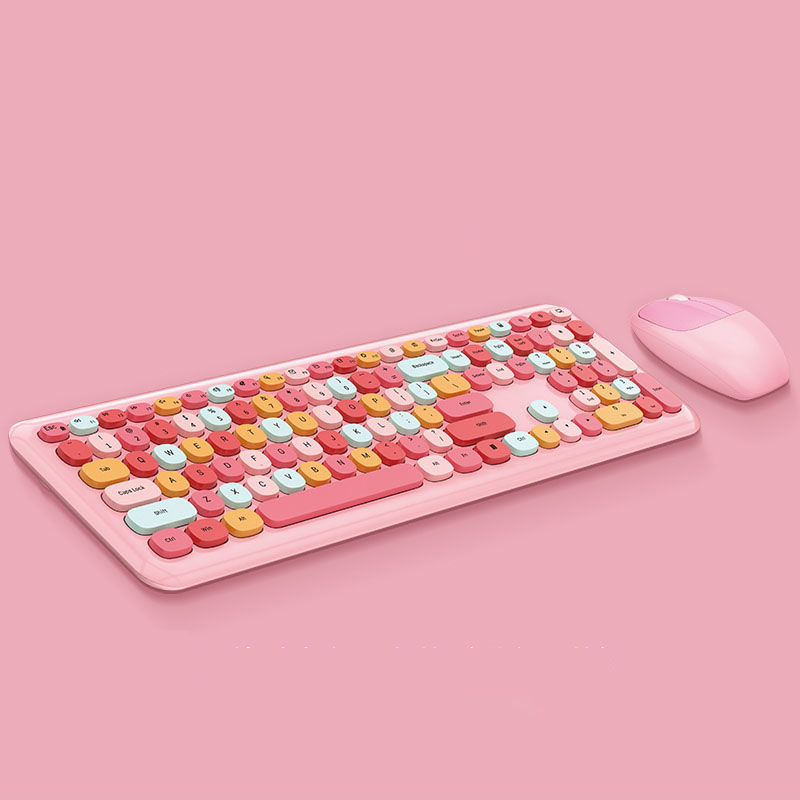 ブルートゥースキーボード マウス セット 9色 タイプライター かわいい 小さめ ワイヤレスキーボード コンパクトキーボード 軽量 Bluetoothキーボード 高性能｜four-leafs-shop｜10