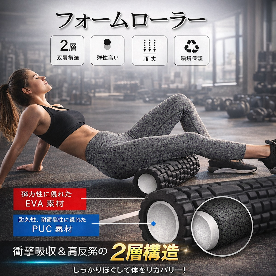 フィルローラー 筋膜リリース ストレッチポール ストレッチポール フォームローラー 痛くない 筋膜リリース マッサージ