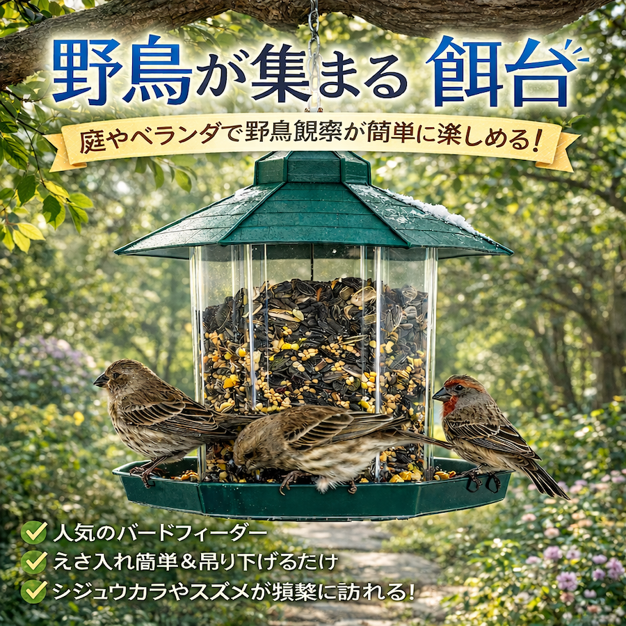 バードフィーダー バードウォッチング 野鳥の餌台 鳥小屋 鳥かご 庭