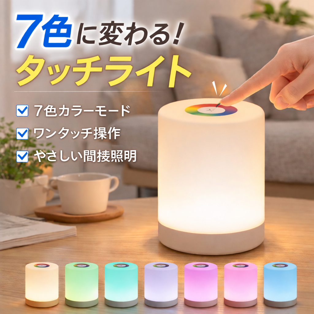 インテリア ライト 7色 間接照明 コードレス おしゃれ 北欧 LED 