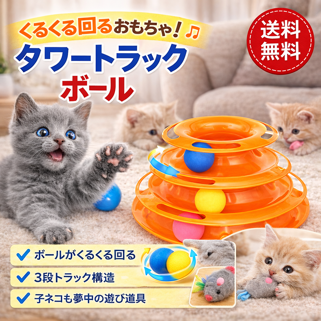 猫　グッズ　回転　ダンボール　おもちゃ　まとめ売り 猫のおもちゃ 回転ボール ねこじゃらし ころころ タワー ひとり遊び