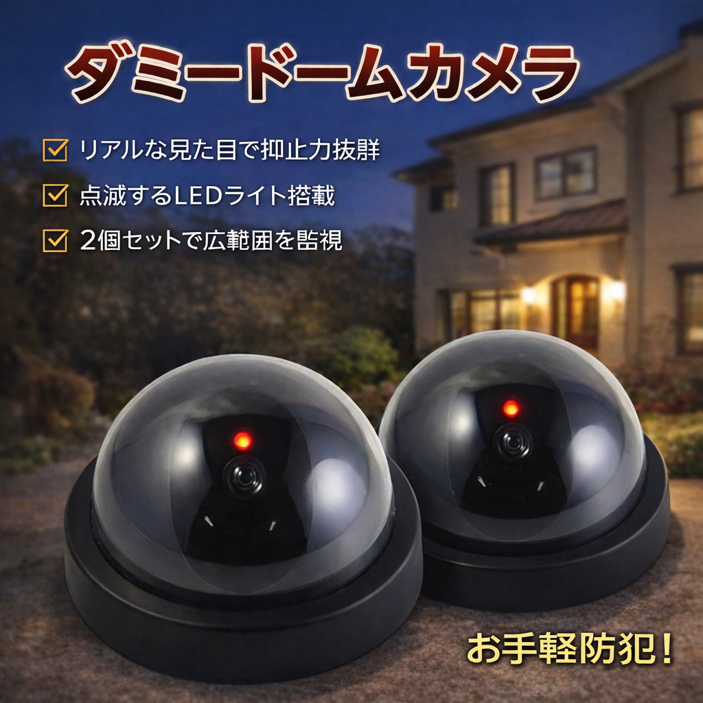 ダミーカメラ 防犯カメラ 屋外 家庭用 ダミー 電源不要 屋外用 屋内