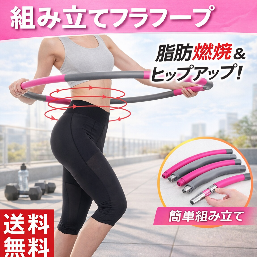 フラフープ エクササイズ 組み立て ダイエット 人気 子供 大人 新体操
