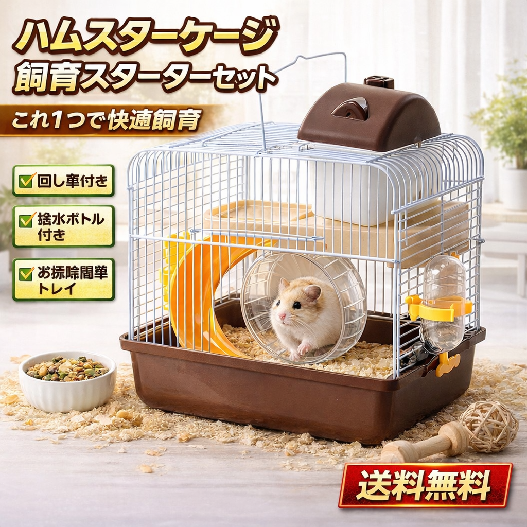 ハムスター ケージ 広い ハウス 小屋 籠 かご 飼育 大きい 2階建て