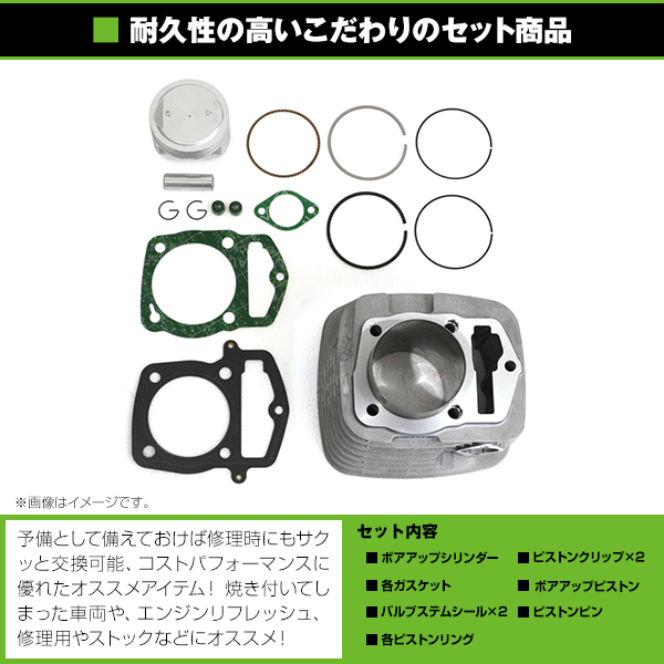 ボアアップキット シリンダー ピストン 67mmガスケット FTR223