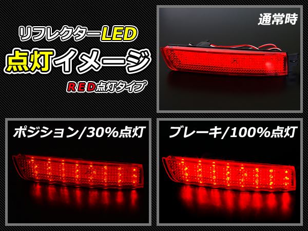純正交換式 LEDリフレクター N-BOXカスタム JF1 JF2 レッド