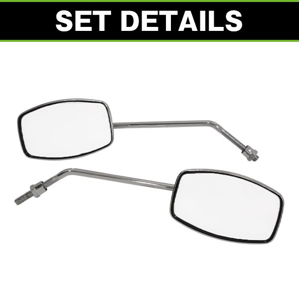 バイクミラー スクエア ホンダ用 バイク クラシック ミラー ネジ径 8mm