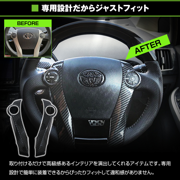 ステアリングパネル スイッチ穴無し用 アクア プリウス プリウス ステアリングパネル スイッチ穴無し用 アクア プリウス プリウス