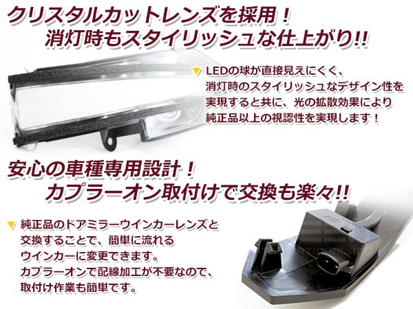 流れる ウインカー シーケンシャルウインカー トヨタ ノア 80系 ZRR80G