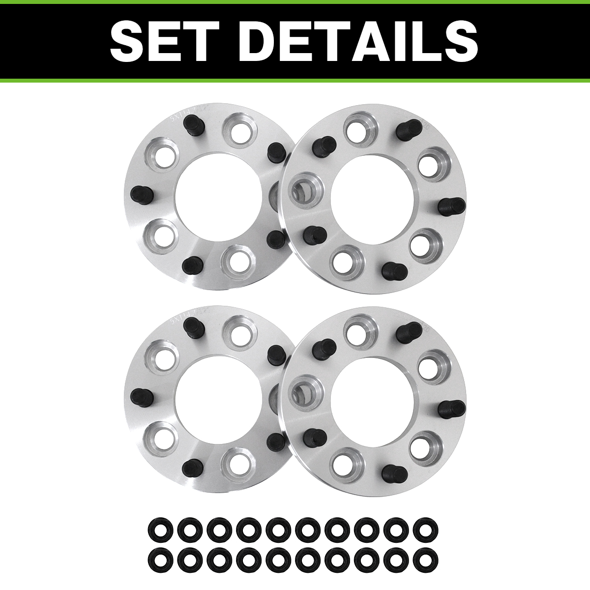 ワイドトレッドスペーサー 5H 5穴 PCD114.3→PCD120 20mm P1.5 4枚