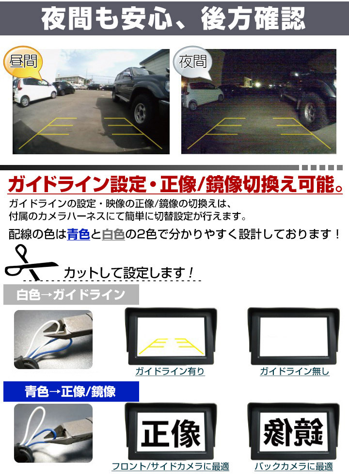 ケンウッド 彩速ナビ MDV-S707L 対応 バックカメラ 接続ケーブルセット